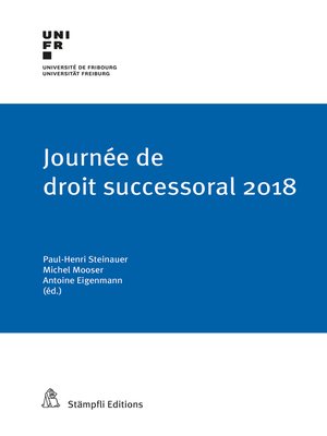 cover image of Journée de droit successoral 2018